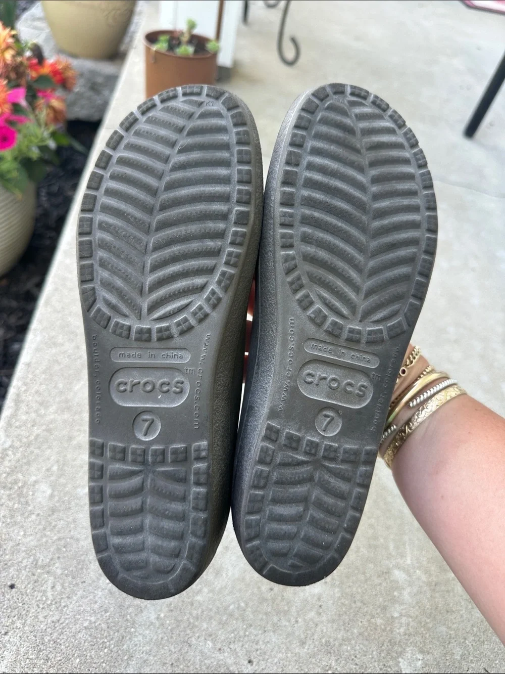 Brown Crocs flats women’s size 7